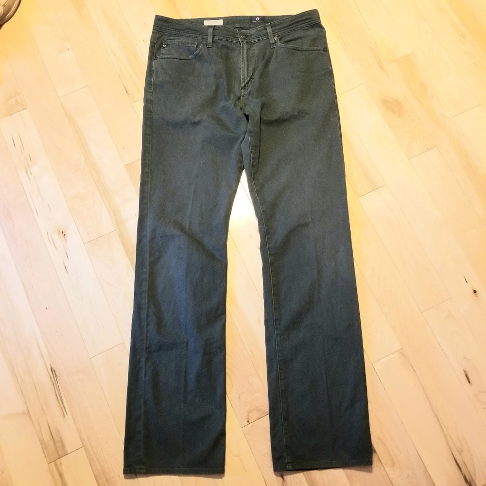 AG Adriano Goldschmied Men's Dark Green Pants